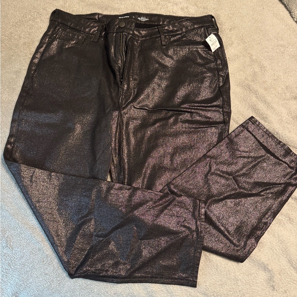 NWT Old Navy shimmery gunmetal pants